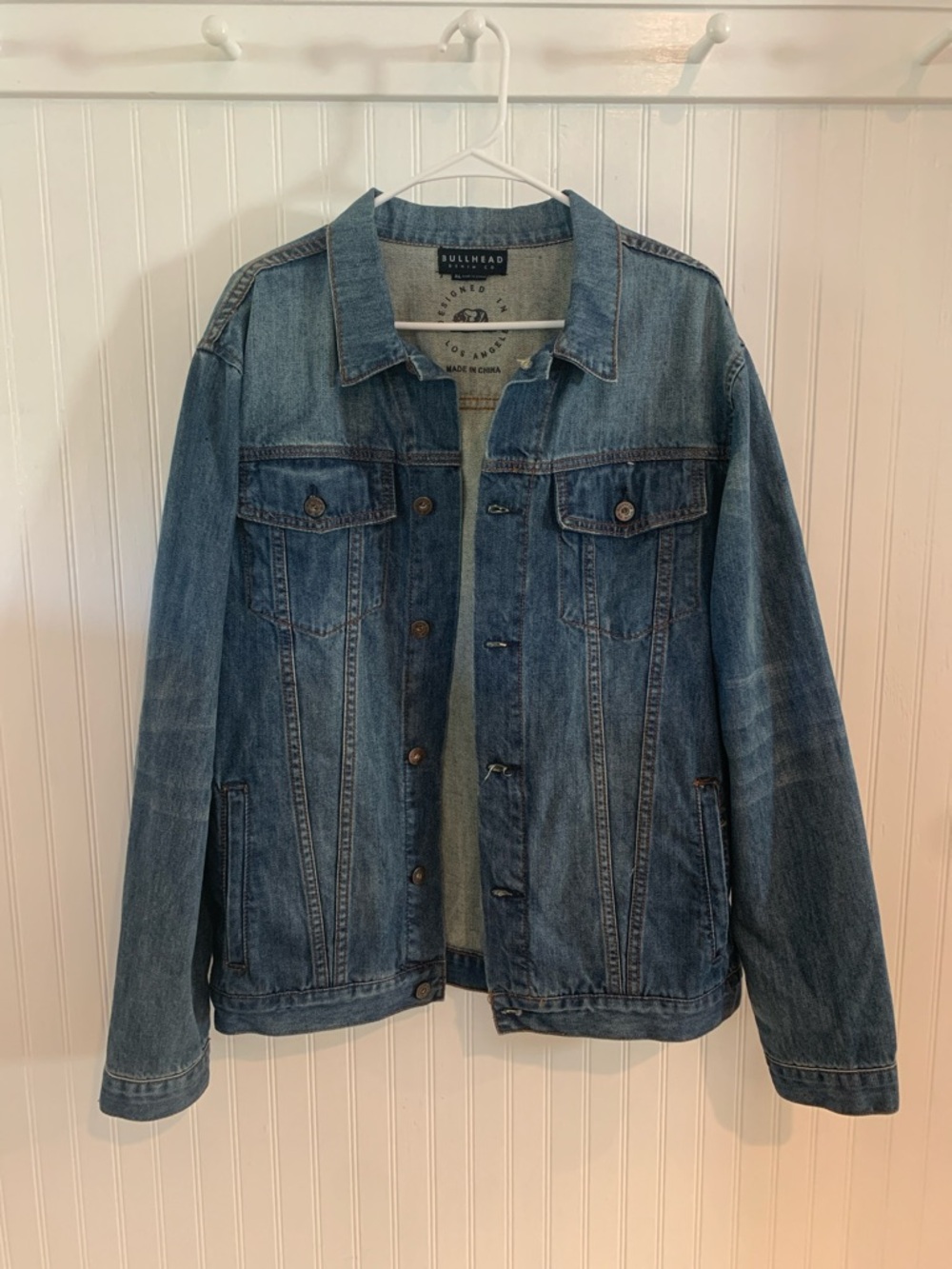 Bullhead Men's Denim Shirt Jacket - Medium Blue